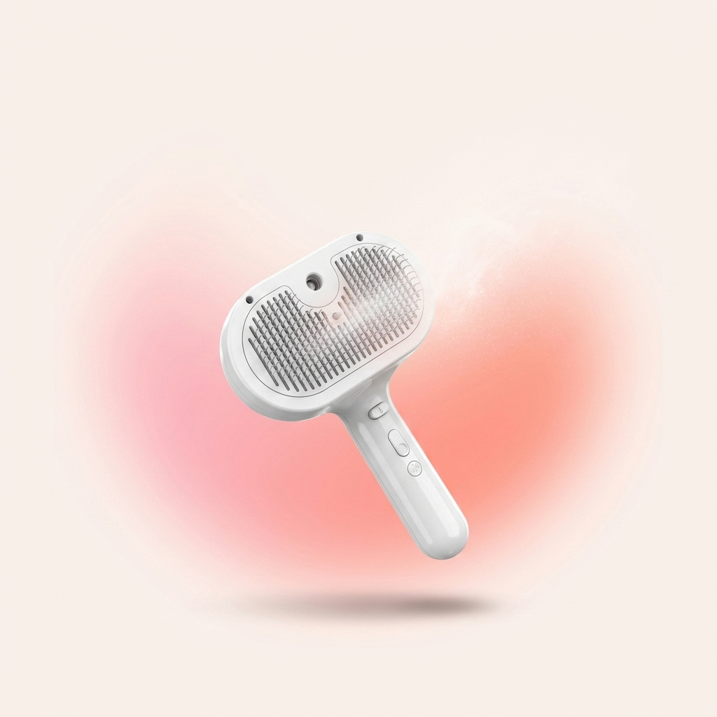 PetMist self-cleaning pet comb studio