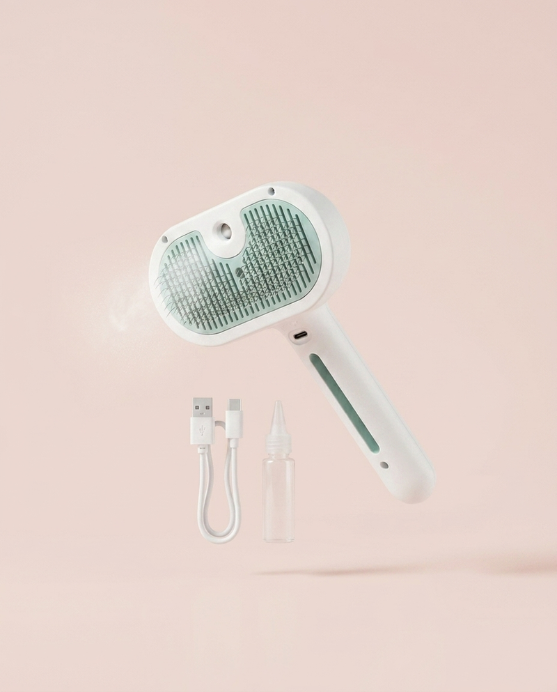 Self-Cleaning Pet Comb with Mist Spray